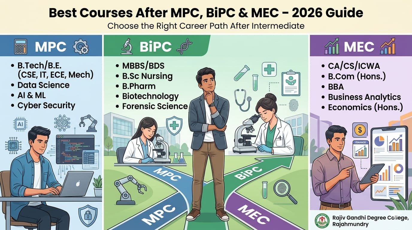 Mpc Course Jobs Best Courses After MPC, BiPC, MEC 2026 | Career Options Guide | RGDC